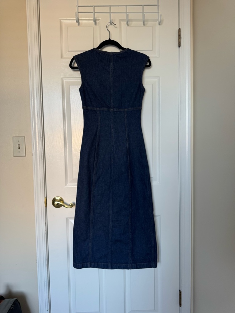Madewell Dark Blue Denim Button-Front Midi Dress - Picture 2 of 4